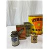 Image 2 : Nice Vintage Collectible Tin Lot, Honey, Spices, Etc