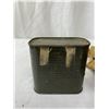 Image 2 : 1942 RCAF Food Packet Survival Tin Sealed Plus Gas Mask With Container, WW2