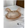 Image 2 : Vintage Indiana Pink Depression Glass Hen Candy Dish