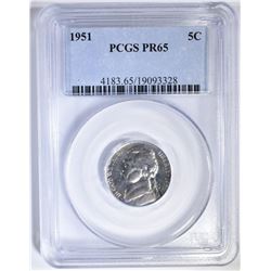 1951 JEFFERSON NICKEL PCGS PR-65