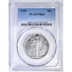 1941 WALKING LIBERTY HALF DOLLAR PCGS PR-64