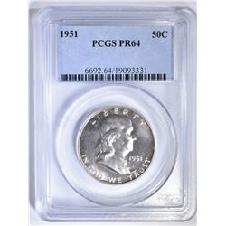 1951 FRANKLIN HALF PCGS PR-64