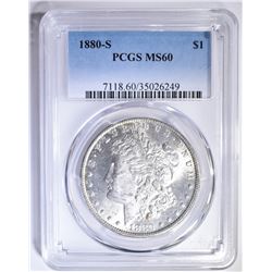 1880-S MORGAN DOLLAR PCGS MS-60