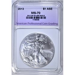 2013 AMERICAN SILVER EAGLE APCG PERFECT GEM BU