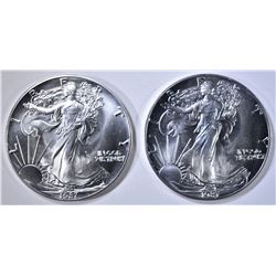 2-1987 BU AMERICAN SILVER EAGLES