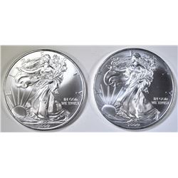 2-2009 BU AMERICAN SILVER EAGLES