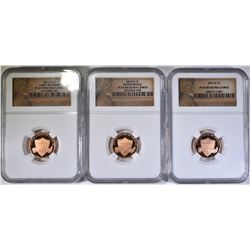 UNION SHIELD LINCOLN CENTS, 2010-S, 11-S, & 12-S