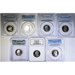 GRADED PROOF QUARTERS FROM THE 70s; 1974-S