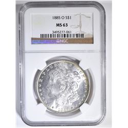 1885-O MORGAN DOLLAR NGC MS-63