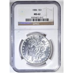 1886 MORGAN DOLLAR NGC MS-62