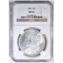 1887 MORGAN DOLLAR NGC MS-63