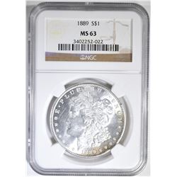 1889 MORGAN DOLLAR NGC MS-63