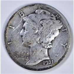 1921 MERCURY DIME VF/XF