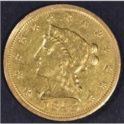 1843 $2.5 GOLD LIBERTY NICE BU