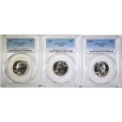 SMS QUARTER SET, ALL PCGS SP-67