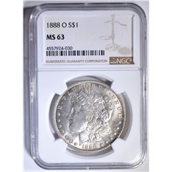 1888-O MORGAN DOLLAR NGC MS-63