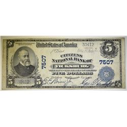 1902 $5 CITIZENS NATIONAL BANK VICKSBURG