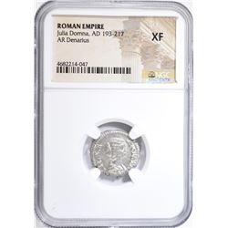 AD 193-217 JULIA DOMNA AR DENARIUS NGC XF