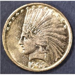 1907 $10 GOLD INDIAN BU