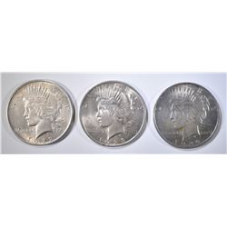 2-1922, 1923 PEACE DOLLARS AU/BU