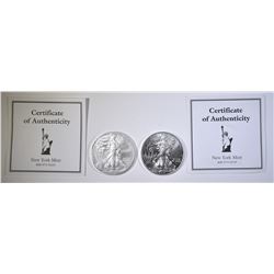 2 2012 AMERICAN SILVER EAGLES