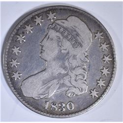 1830 BUST HALF DOLLAR VG