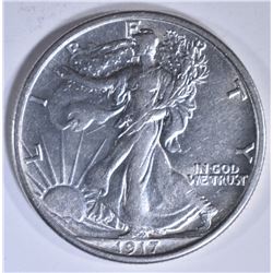 1917 WALKING LIBERTY HALF AU/BU