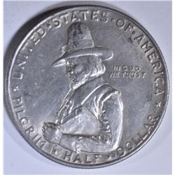 1920 PILGRIM COMMEM HALF DOLLAR AU