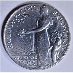 1915-S PAN-PAC COMMEM HALF DOLLAR AU/BU