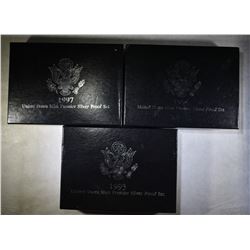 1993, 1996 & 1997 U.S. PREMIER SILVER PROOF SETS