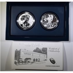 2013 AMERICAN EAGLE WEST POINT 2-COIN SILVER SET