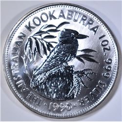 1990 BU AUSTRALIAN 1oz SILVER KOOKABURRA COINS