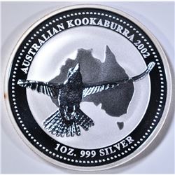 2002 AUSTRALIA 1oz SILVER KOOKABURRA COIN