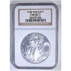 2002 AMERICAN SILVER EAGLE NGC MS-69