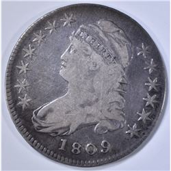 1809 BUST HALF DOLLAR VG/F