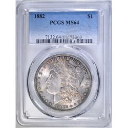 1882 MORGAN DOLLAR PCGS MS-64