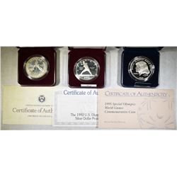 LOT OF 3 PROOF OLYMPIC COMMEMS: