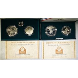 2-1992 COLUMBUS QUINCENTENARY TWO-COIN SETS