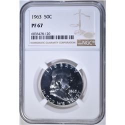 1963 FRANKLIN HALF DOLLAR NGC PF-67
