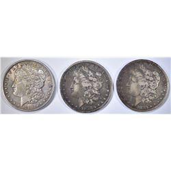 1883, 1880 & 1896 CIRC MORGAN DOLLARS