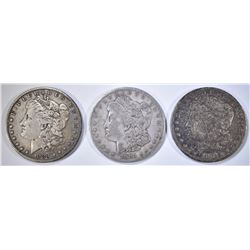 1880-O, 1883 & 1887-O CIRC MORGAN DOLLARS