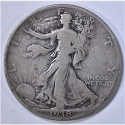 1938-D WALKING LIBERTY HALF, FINE