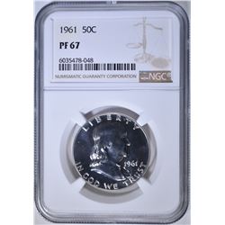 1961 FRANKLIN HALF DOLLAR, NGC PF-67