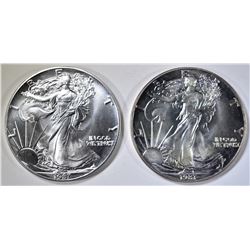 2-1987 BU AMERICAN SILVER EAGLES