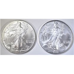 2-2007 BU AMERICAN SILVER EAGLES
