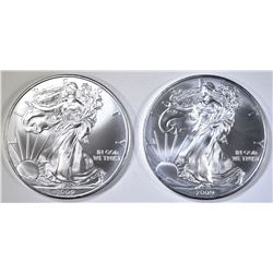 2-2009 BU AMERICAN SILVER EAGLES