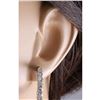 Image 3 : 3.10 CTW Natural Diamond Hoop Earrings 18K Solid White Gold