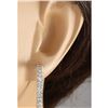 Image 3 : 2.00 CTW Natural Diamond Hoop Earrings In 18K White Gold