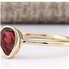 Image 2 : 0.50 CTW Natural Garnet Ring In 18K Yellow Gold