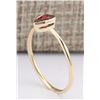 Image 3 : 0.50 CTW Natural Garnet Ring In 18K Yellow Gold
